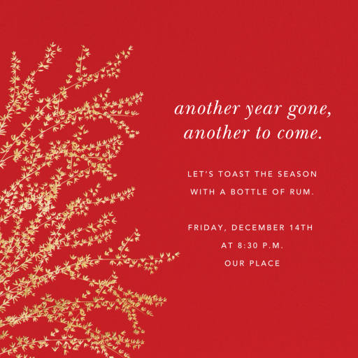 Forsythia Branch - Winter Party Invitation by Paperless Post