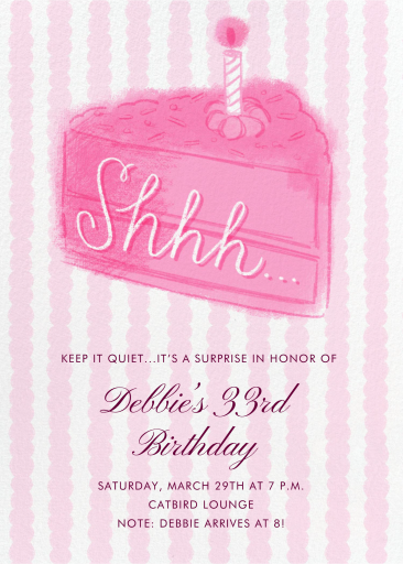 Slice and Stripes - Surprise Party Invitation by Hello!Lucky