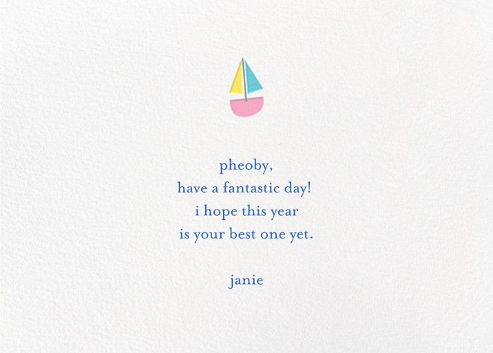 Moby's Splash - Birthday Card by Little Cube - Back