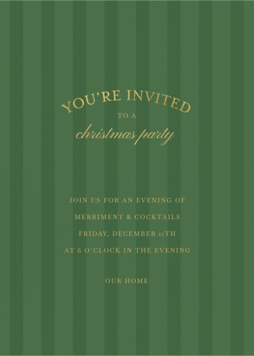 Merry Stripes - Holiday Party Invitation by Sugar Paper