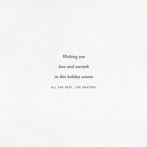 Heather and Lace Photo (Square) - Holiday Card by Rifle Paper Co. - Back