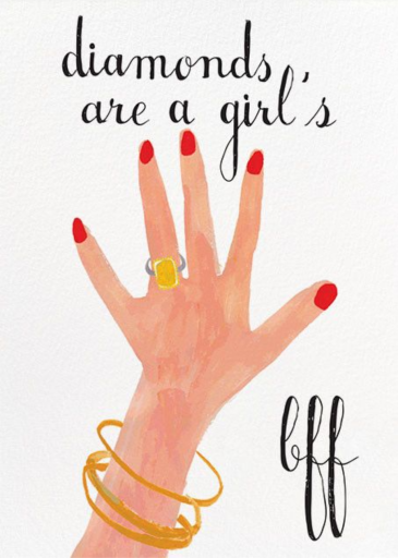 Diamonds Are a Girl's Best Friend - Congratulations Card by Mr. Boddington's Studio
