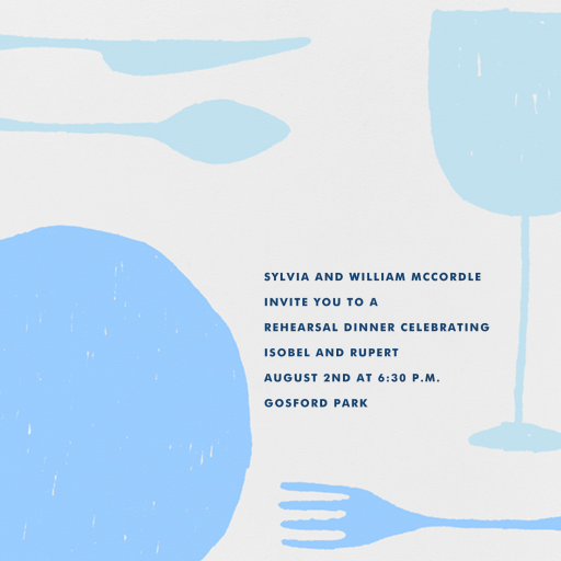 Place Setting - Square - Rehearsal Dinner Invitation by Paperless Post