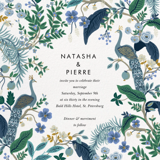 Peacock Frame - Wedding Invitation by Rifle Paper Co.