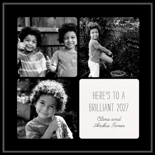 Photo Grid New Year Card
