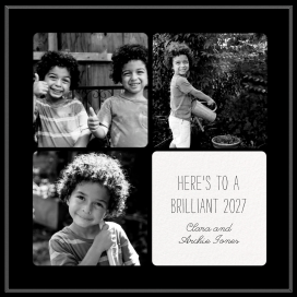 Photo Grid New Year Card