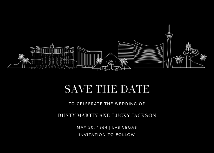 City Skyline View - Casino Party Invitation by Paperless Post