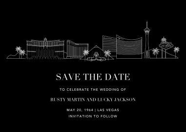 City Skyline View - Casino Party Invitation by Paperless Post