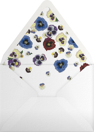 Framed Garden Pansies - Oscar de la Renta Envelope