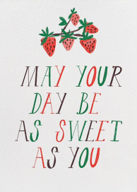 Sweet Seedless Strawberry Day - Birthday Card by Mr. Boddington's Studio