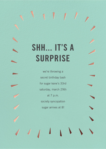 Éclat - Invitación a una fiesta sorpresa de Paperless Post