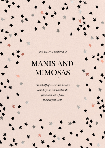 Sky Glitter - Bachelorette Party Invitation by kate spade new york