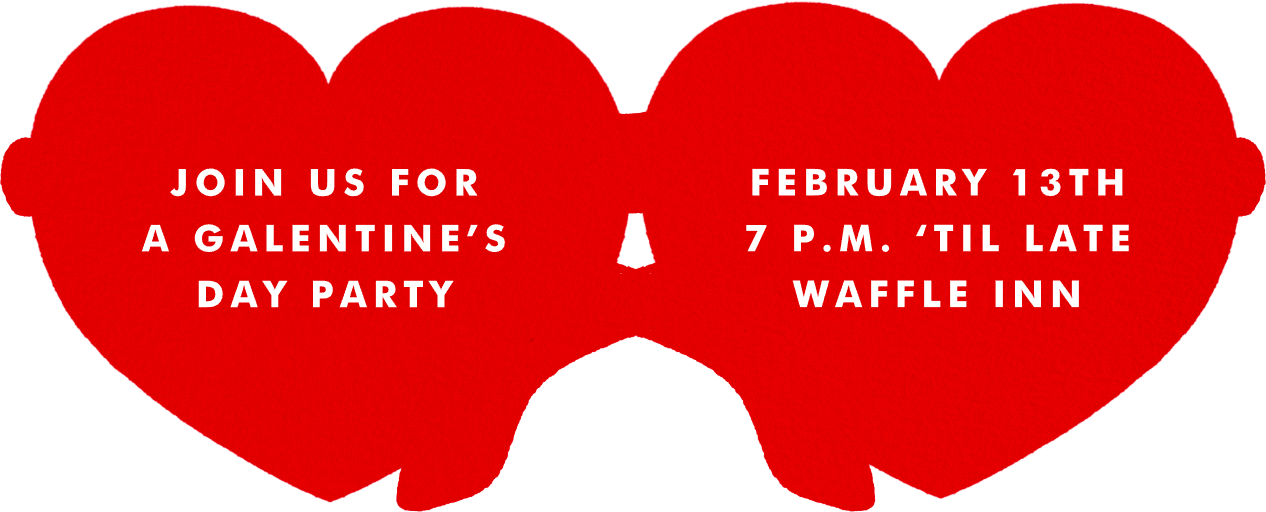 Heart Sunglasses - Invitation by Hello!Lucky - Back