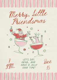Santa & Reindeer Cheers Invitation