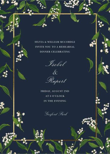Valley Girls - Rehearsal Dinner Invitation by Oscar de la Renta