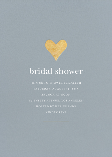 Foil Heart - Bridal Shower Invitation by Sugar Paper