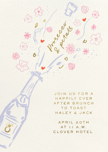 Start the Celebrations - Wedding Brunch Invitation by Pulp Templates Co.