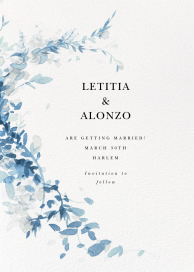 Watercolor Floral Garland - Save the Date by Paperless Post