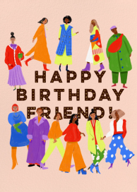 Birthday Friends - Birthday Card by Carolyn Suzuki Studio