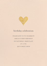 Foil Heart - Birthday Invitation by Sugar Paper