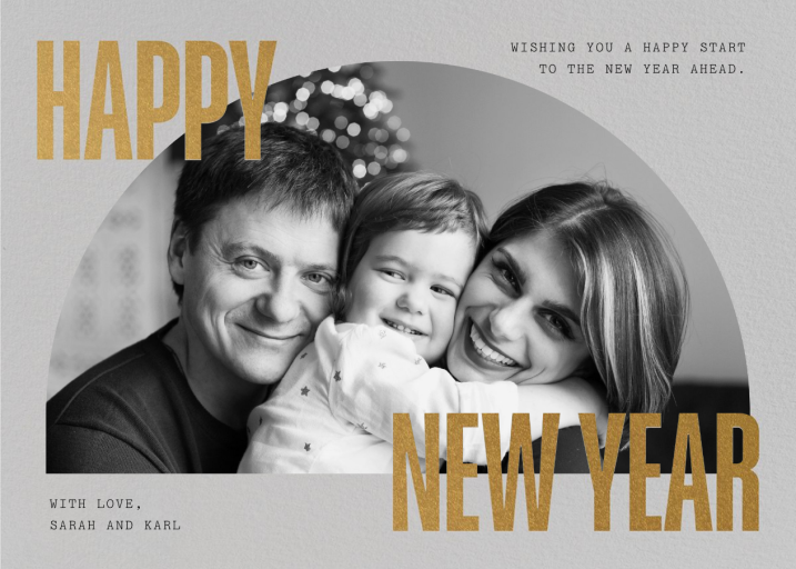 Half Moon - New Year's Card by Paperless Post