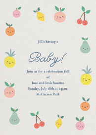 Cute Fruit - Baby Shower Invitation by Little Cube
