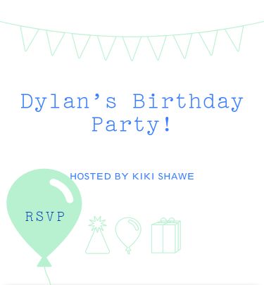 pre printed birthday party invitations