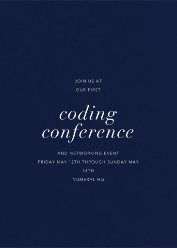 Navy - Conference Invitation by Paperless Post