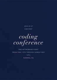 Navy - Conference Invitation by Paperless Post