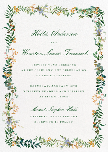 Fall Garland (Inslee Fariss) - Invitation by Dogwood Hill