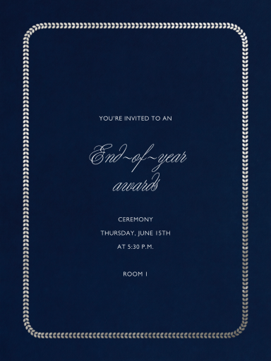 Leaf Inner Bevel Border - Awards Ceremony Invitation by Paperless Post