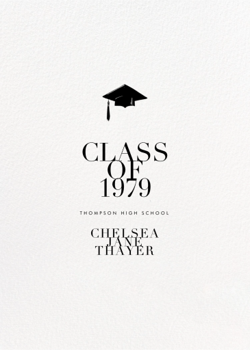 Editorial II (Photo Invitation) - Graduation Announcement by Paperless Post - Back