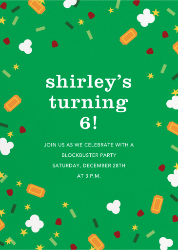 Filmfetti - Birthday Invitation by Paperless Post