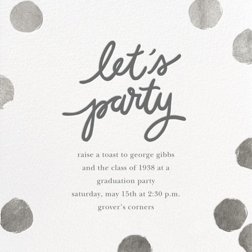 Big Dot Party - Graduation Party Invitation by Sugar Paper