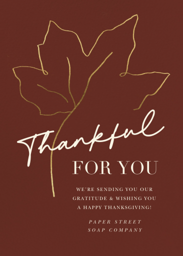 Hint of Fall - Thanksgiving Card by Paperless Post