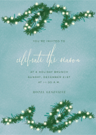 Fairy Light Fir - Holiday Luncheon Invitation by Paperless Post