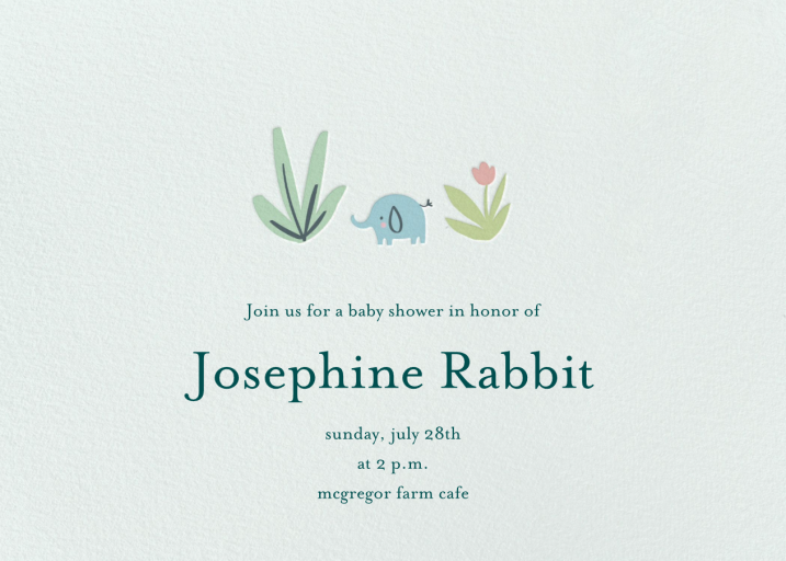 Safari Scene - Party Invitation by Little Cube - Back