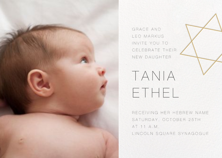 Nissuin (Photo Save the Date) - Bris/Baby Naming Invitation by Paperless Post