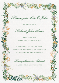 Fall Garland (Inslee Fariss) - First Communion Invitation by Dogwood Hill