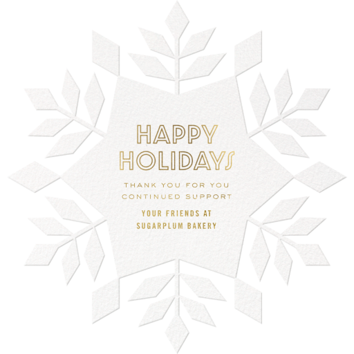 Snowflake Cutout - Greeting Card by Paperless Post