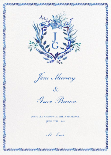 Orleans Family Crest - Wedding Announcement by Happy Menocal