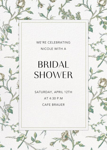 Grandiflora - Bridal Shower Invitation by Schumacher