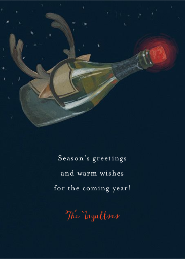 Heroic Champagne - Holiday Card by Paperless Post