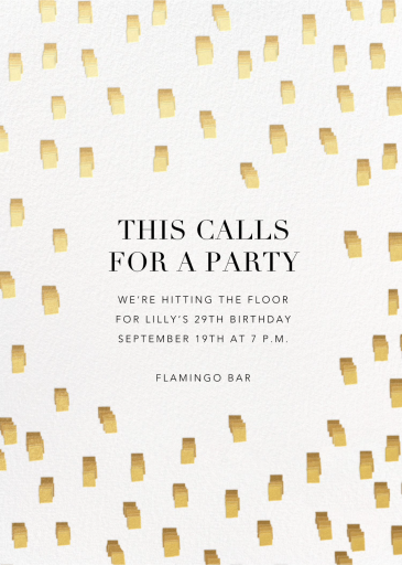 Luces parpadeantes - Invitación de cumpleaños de Kelly Wearstler