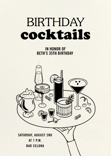 Drink Platter by Paperless Post