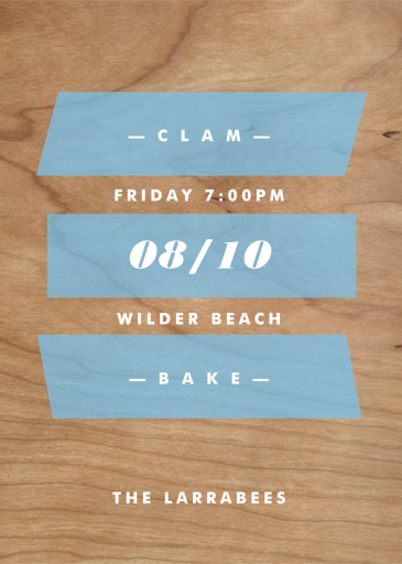 Wood Grain Color Slabs - Summer Party Invitation by Paperless Post