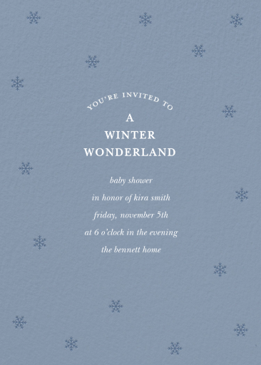 Falling Snowflakes - Baby Shower Invitation by Sugar Paper