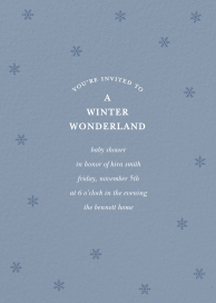 Falling Snowflakes - Baby Shower Invitation by Sugar Paper
