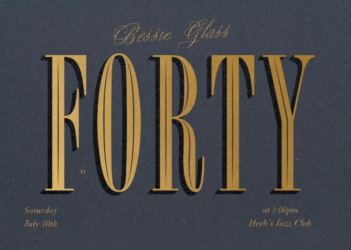 Gold Year - Birthday Invitation by Paperless Post