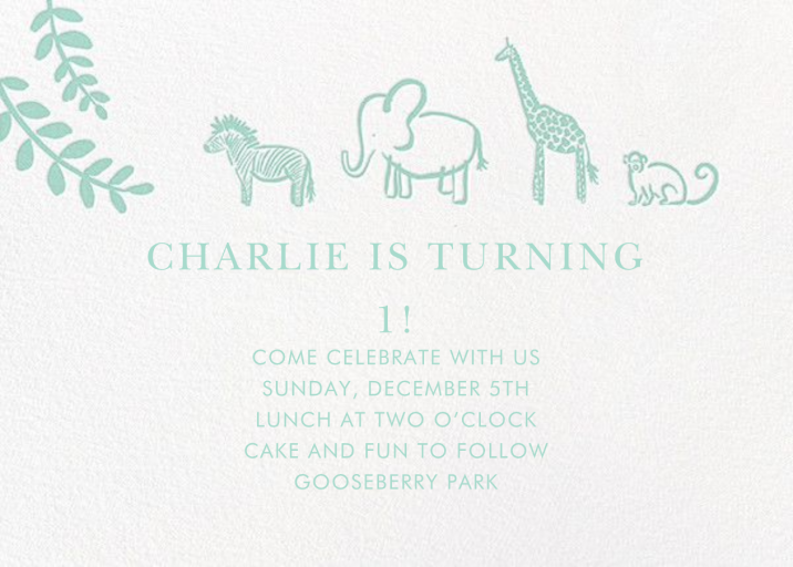 Form a Line - First Birthday Invitation by Linda and Harriett